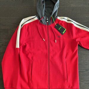 Brand New Hugo Boss Saggy Full Zip Sweatshirt Red Size Large
